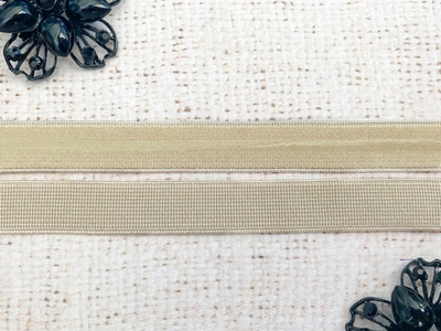 Резинка бельевая с силиконом, ш. 1,5 см, бежевый