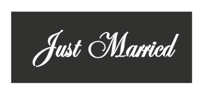 Трафарет "Just Married" (Молодожены) 25*10 см (надпись 20*5 см)