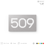 Номер на дверь 509, табличка на дверь для офиса, квартиры, кабинета, аудитории, склада, серая 120х70 мм, Айдентика Технолоджи