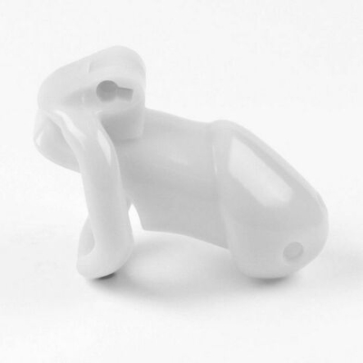 Белый мужской пояс верности «Оки-Чпоки» (Цвет: белый)