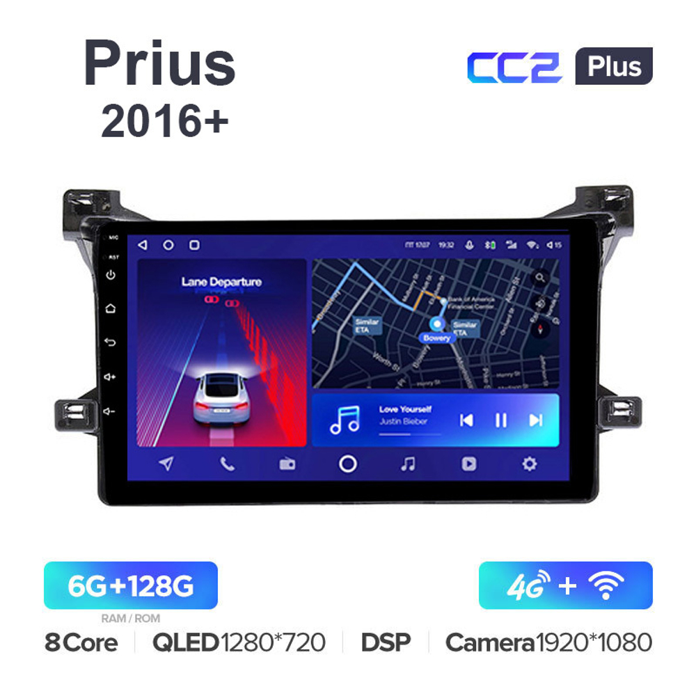 Teyes CC2 Plus 9"для Toyota Prius 2016+