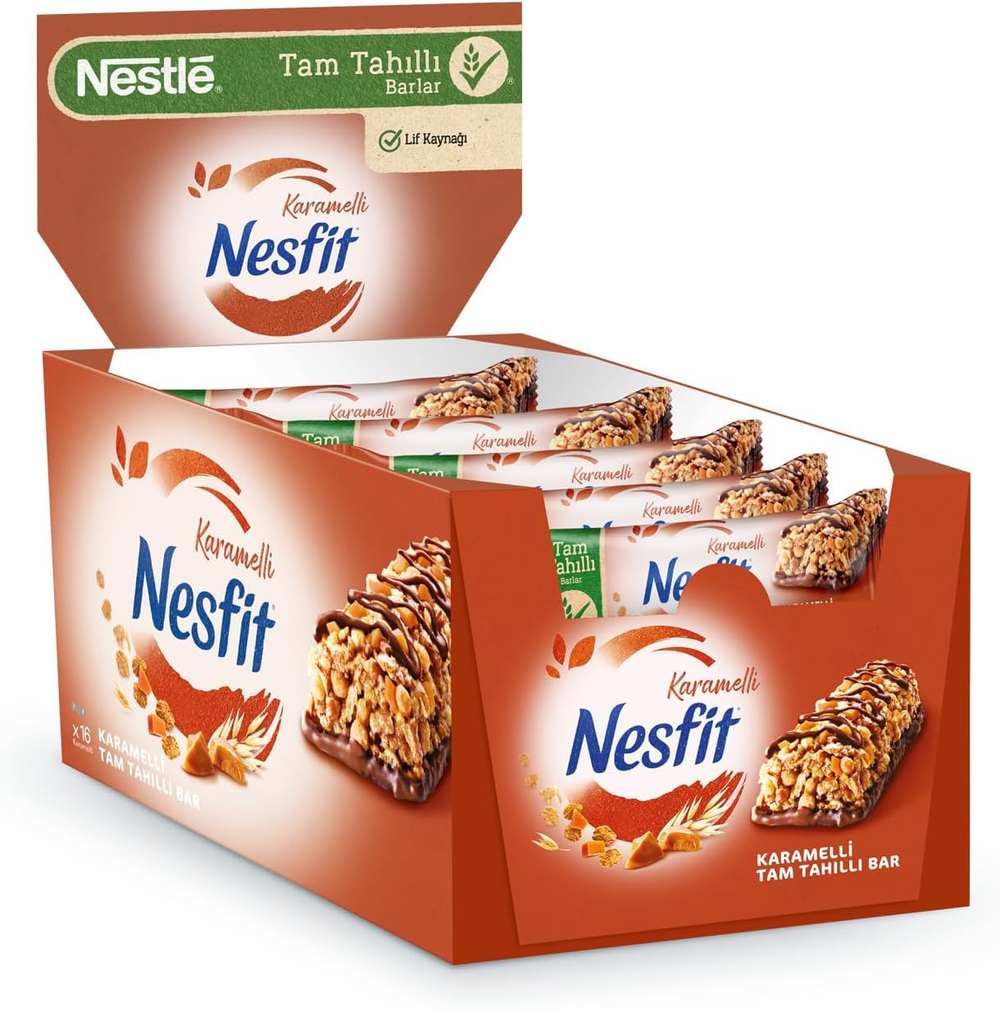 Nesfit «Карамельный хрустящий батончик» 23,5 г × 16 - Nesfit - Nestle