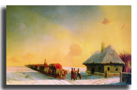 Репродукция "Айвазовский - Чумаки в Малороссии"