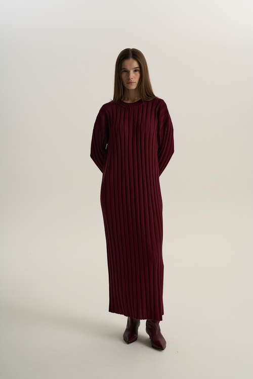 Митенки вязаные, мокко