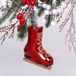 Ёлочная игрушка "Сказочный конёк" 8,5*3,5*11 см, красный (Серпантин)