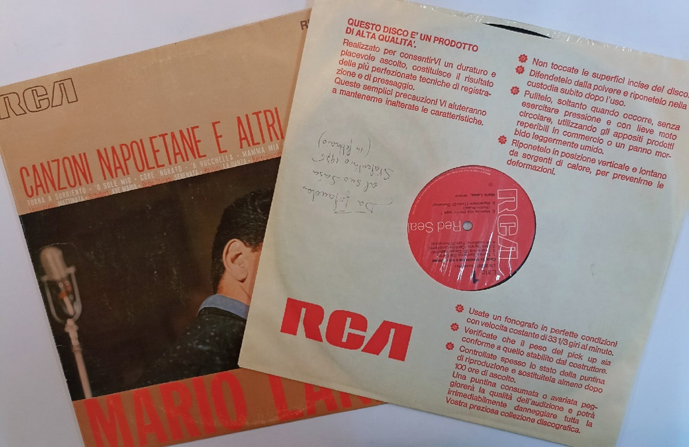 Mario Lanza Canzoni Napoletane E Altri Successi (Italy 1971)