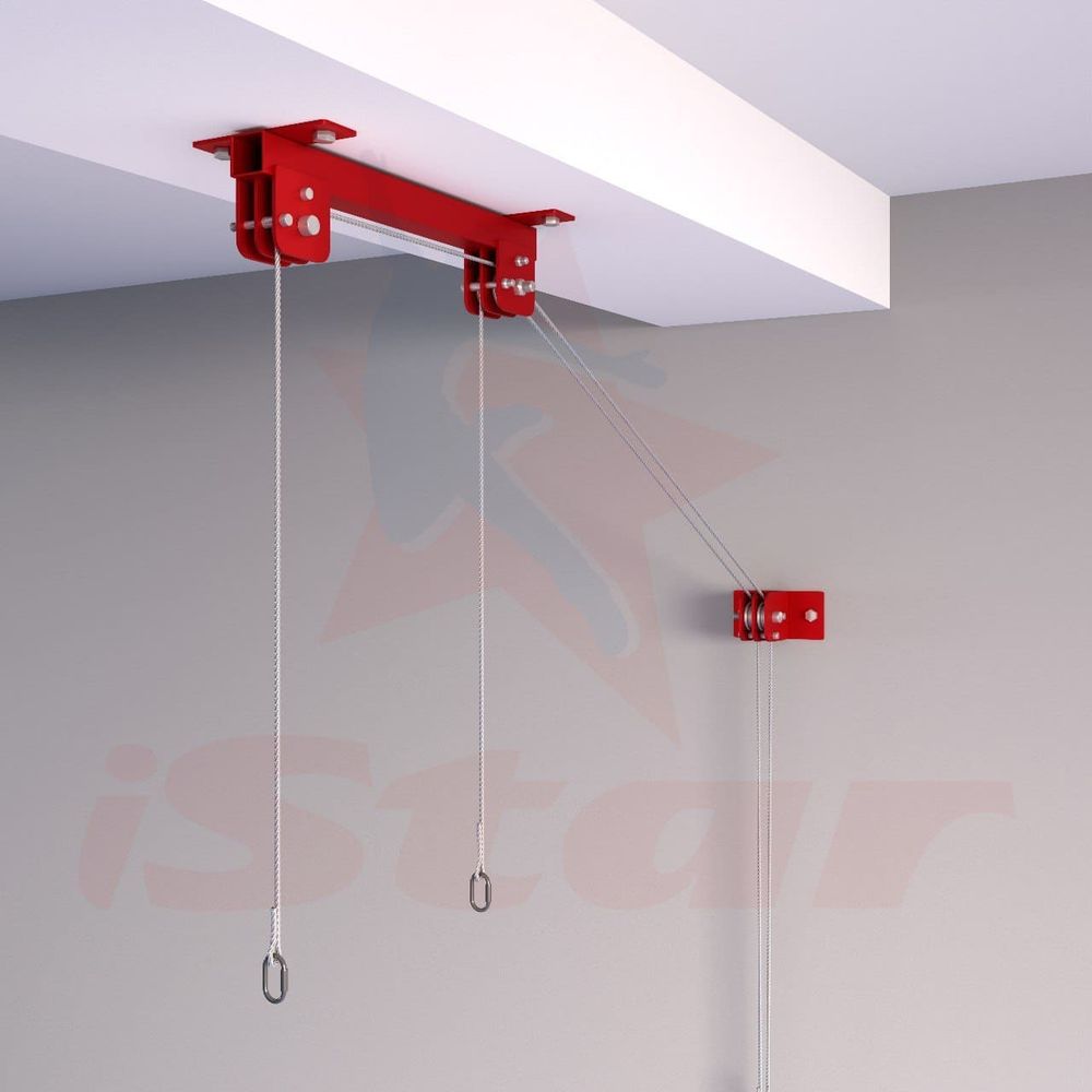 Потолочная консоль (кронштейн) для гимнастических колец - с блочной системой регулировки высоты подвеса