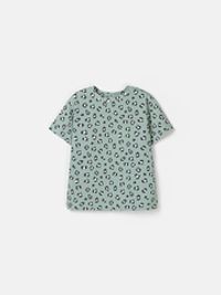 Костюм футболка оверсайз и брюки клеш "Наивный леопард"