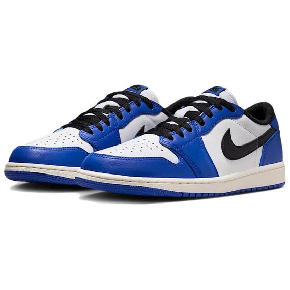 Jordan Air Jordan 1 Подвесные баскетбольные кроссовки с низким верхом Сини Белый Черный Юнисекс