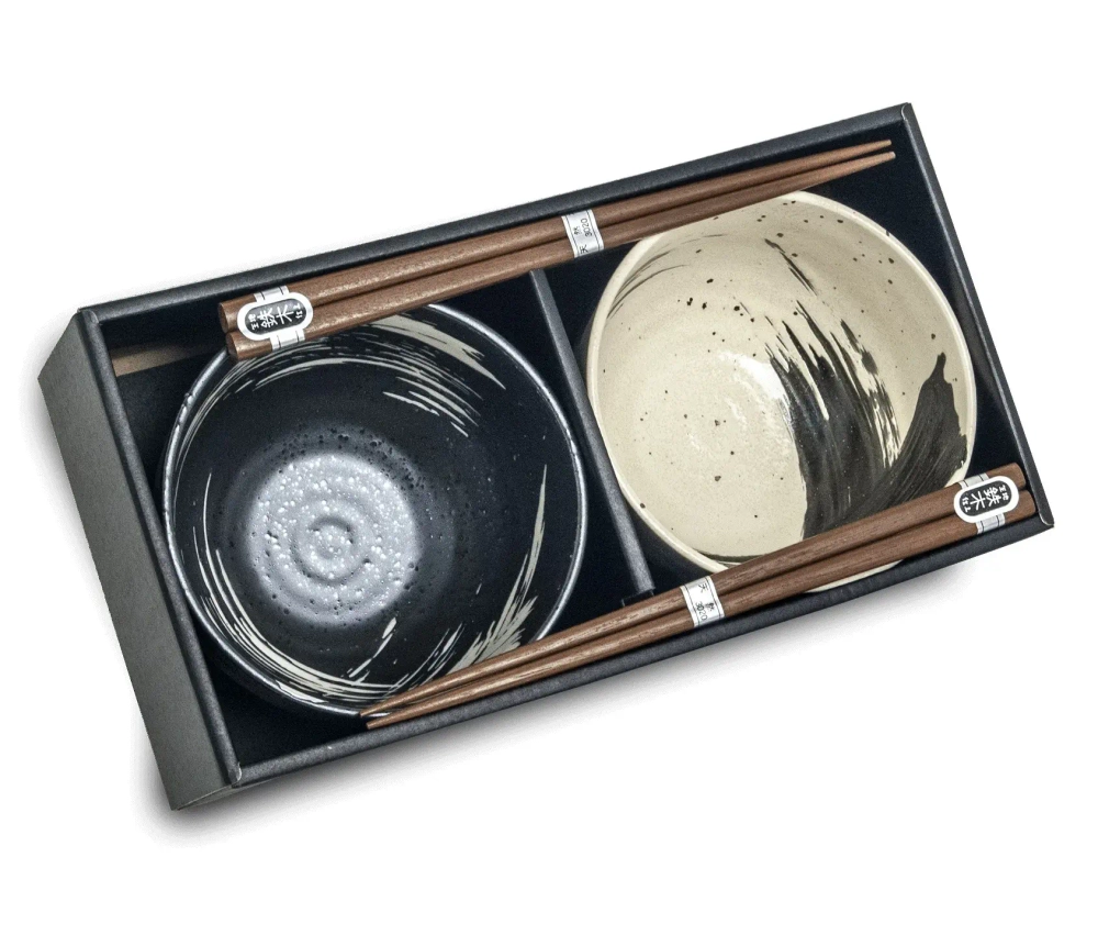 Mensa Home Набор из 2 мисок 13x8 см + 2 пары палочек для еды