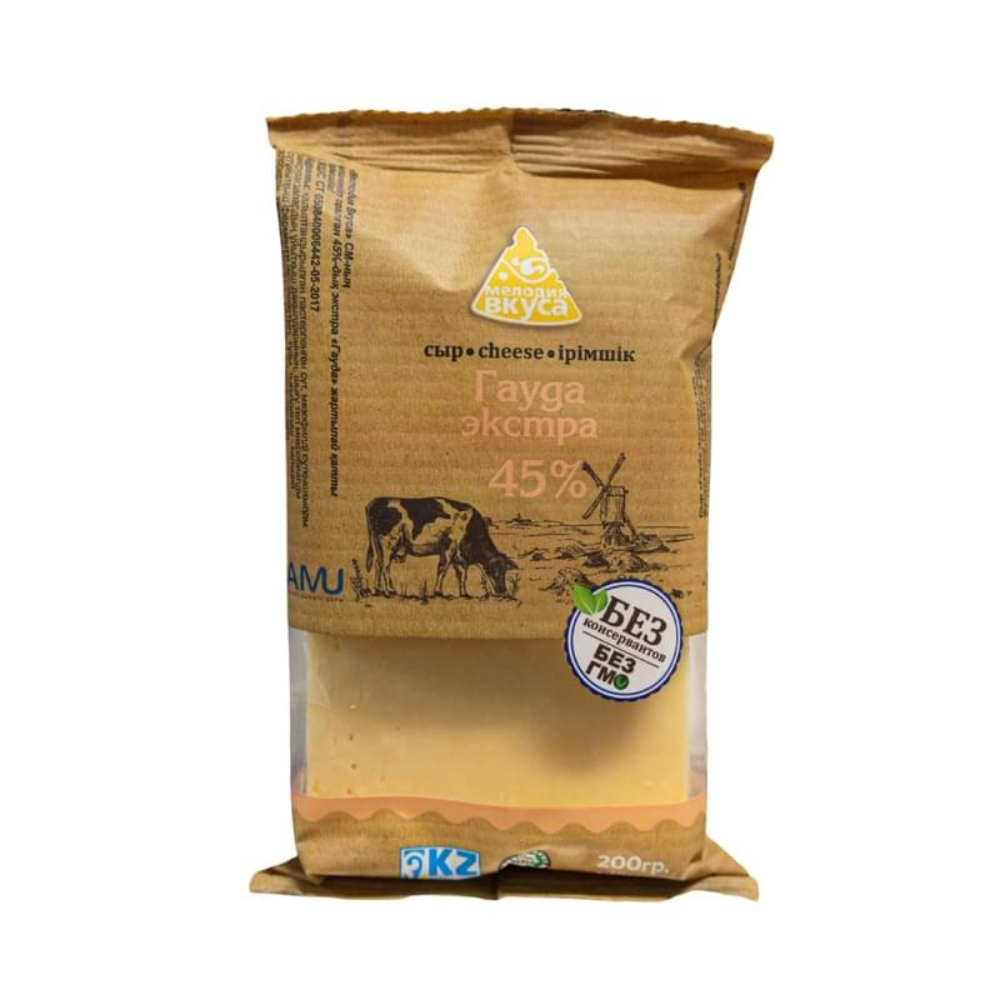 Сыр Гауда экстра Мелодия вкуса 50% 200 гр
