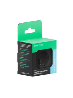 Розетка AtlasDesign Smart 16А L+N с заземл. защ. шторки Zigbee механизм карбон SE ATN001045Z