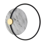 Настенный светодиодный светильник 15Вт, 1066Лм, 3000-6500К, Ra>80,  металл/акрил, черный/мрамор/золото