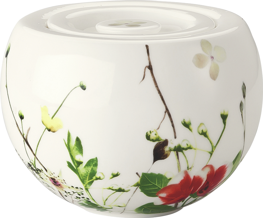 Сахарница Rosenthal Brillance Tajemniczy Ogrod с крышкой, костяной фарфор, 10,5 см, белая