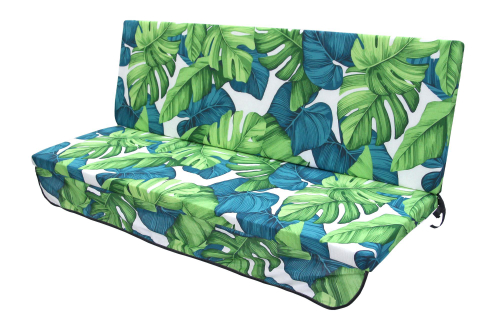 Мягкий элемент  1600х500х50 поликоттон М101-МТ013 арт.Стандарт-2,Стандарт М, Пилот,Сплит,Вираж (цвет ткани ткань Монстера (листья) рис.листья "Garden story"