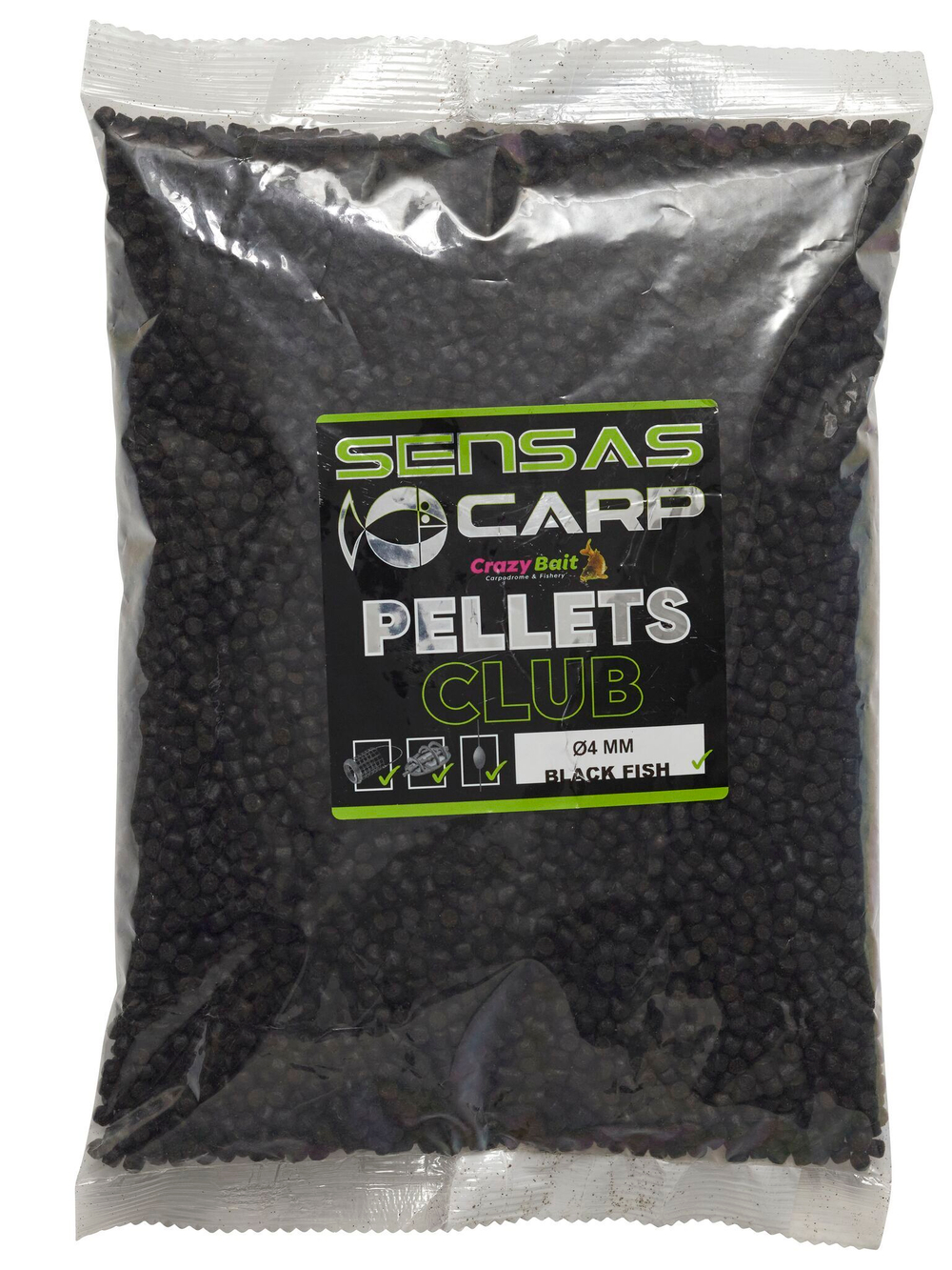 Пеллетс Sensas Club BLACK FISH 4мм 1кг