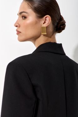 Пиджак свободный костюмный черного цвета