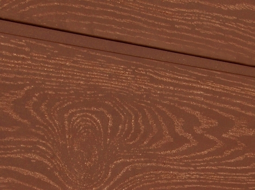 Cайдинг из ДПК SW Cedrus, тангенциальный распил. Цвет терракотовый.