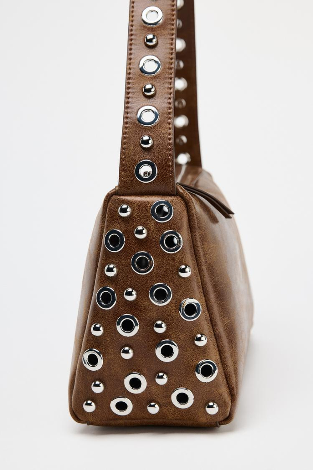 ZARA СУМКА ЧЕРЕЗ ПЛЕЧО, ТЕНО-КОРИЧНЕВЫЙ