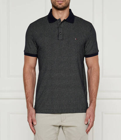 Поло PIQUE MICROPRINT Tommy Hilfiger - темно-синий(MW0MW33196)