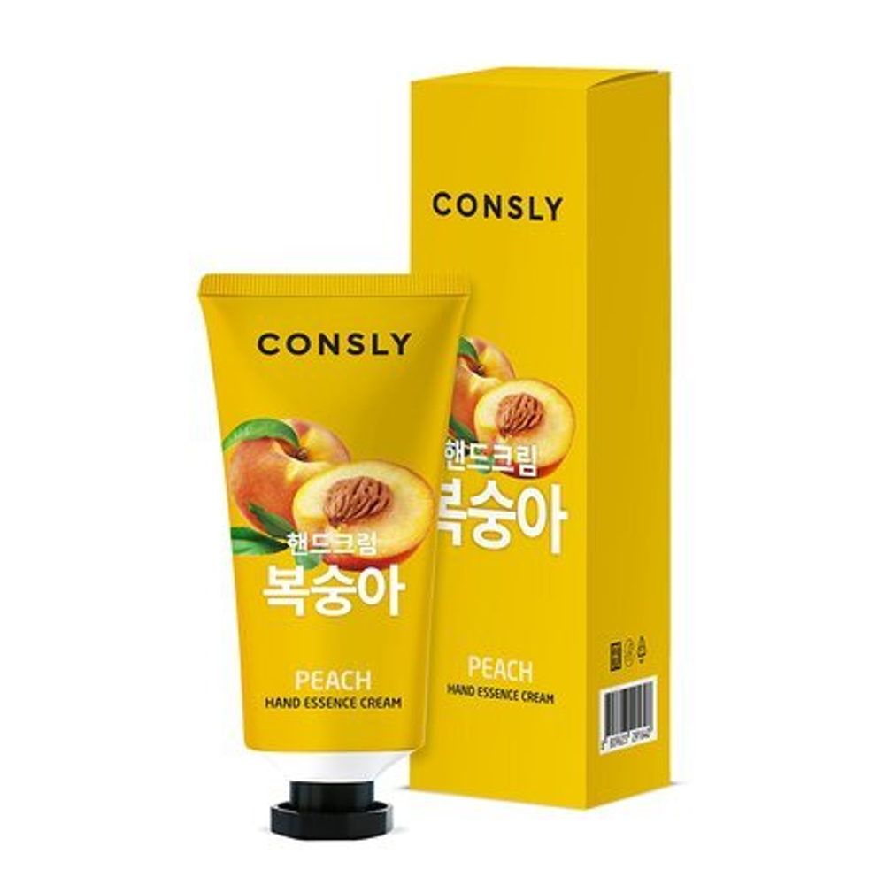 [Consly] Peach Hand Essence Cream - Крем-сыворотка для рук с экстрактом персика, 100 мл