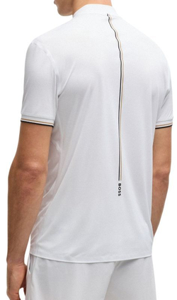 Мужское теннисное поло BOSS Active Slim Fit - белый