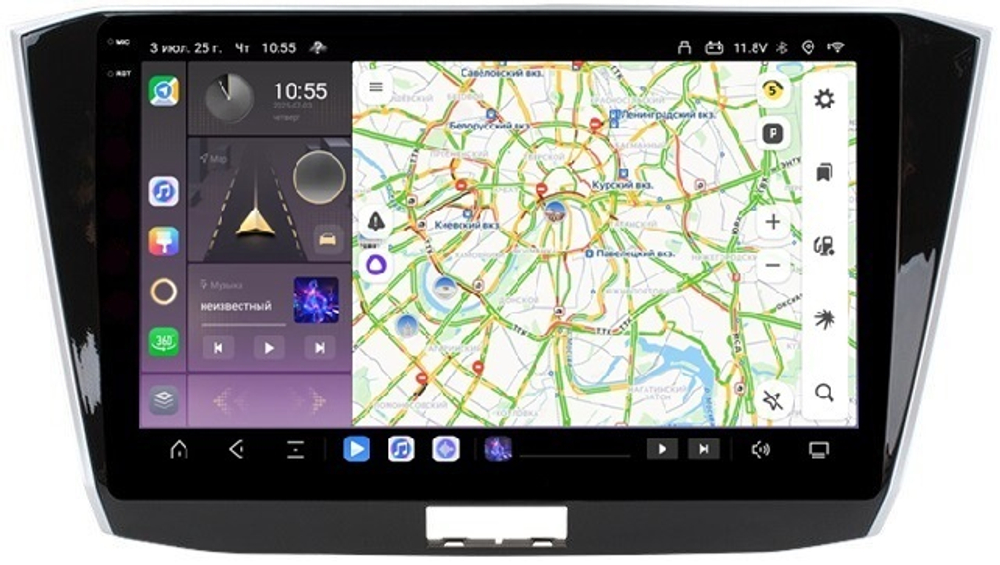 Магнитола для Volkswagen Passat 2015+ (без штатного усилителя) - Carmedia OL-1906 QLed+2K, Android 13, TS20, CarPlay, 4G SIM-слот