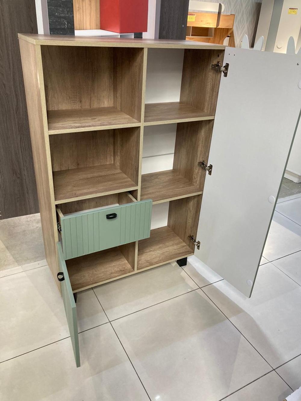 Шкаф Олива ШК-16 Дуб каньон/эвкалипт софт MF12