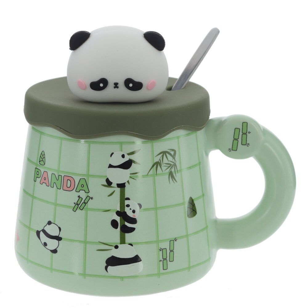 GAEM Кружка с крышкой и ложкой, 420 мл, L14 W10 H12,5 см