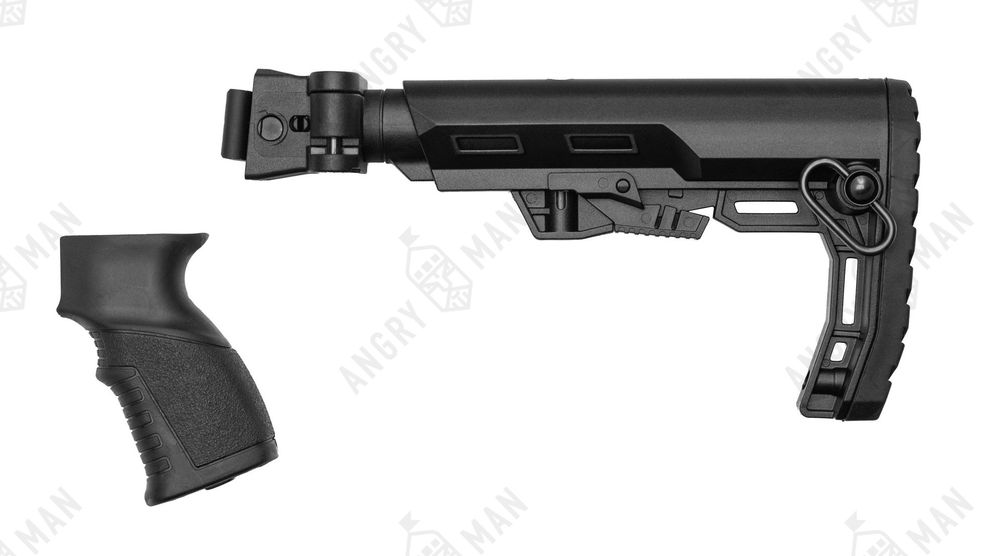 Комплект приклада для боевых складных версий АК (74м, -12, -15, "сотая" серия и тд), на базе Alpha, K.Arma