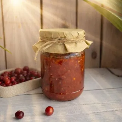 Фотография Джем «Клюква» / 250мл купить в магазине Афлора