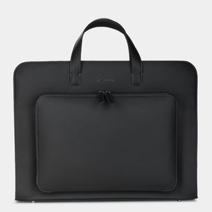 Мужская кожаная сумка Grande Ambassadeur Easy цвета черный мат