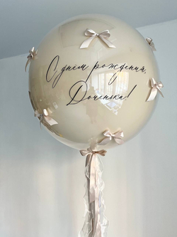Большой двойной шар с бантиками №2209