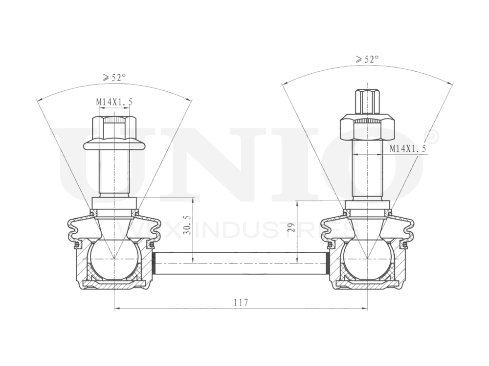 Стойка стабилизатора задняя UNIO SSP-50300