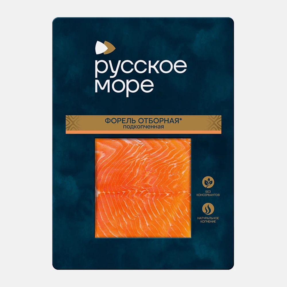 Форель Русское море подкопченная филе-ломтики 120г