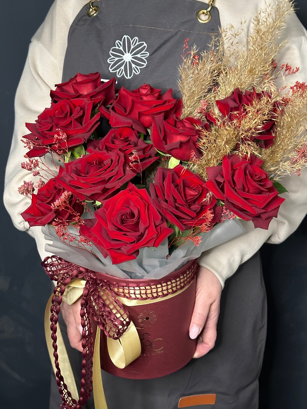 Бокс красных роз 🌹