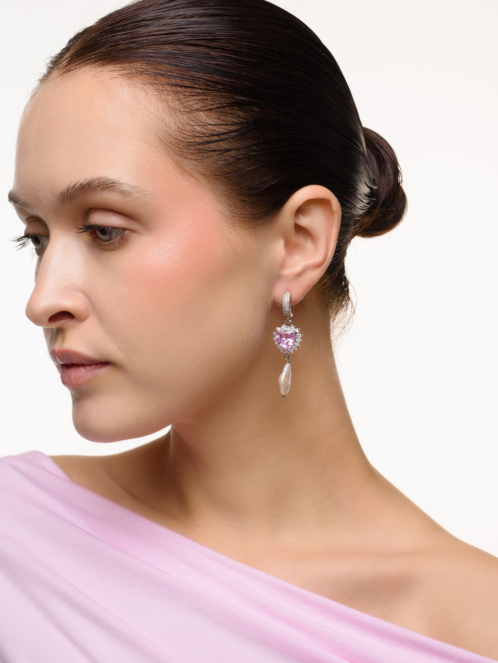 Серьги "NEW Posh" из жемчуга с цирконами