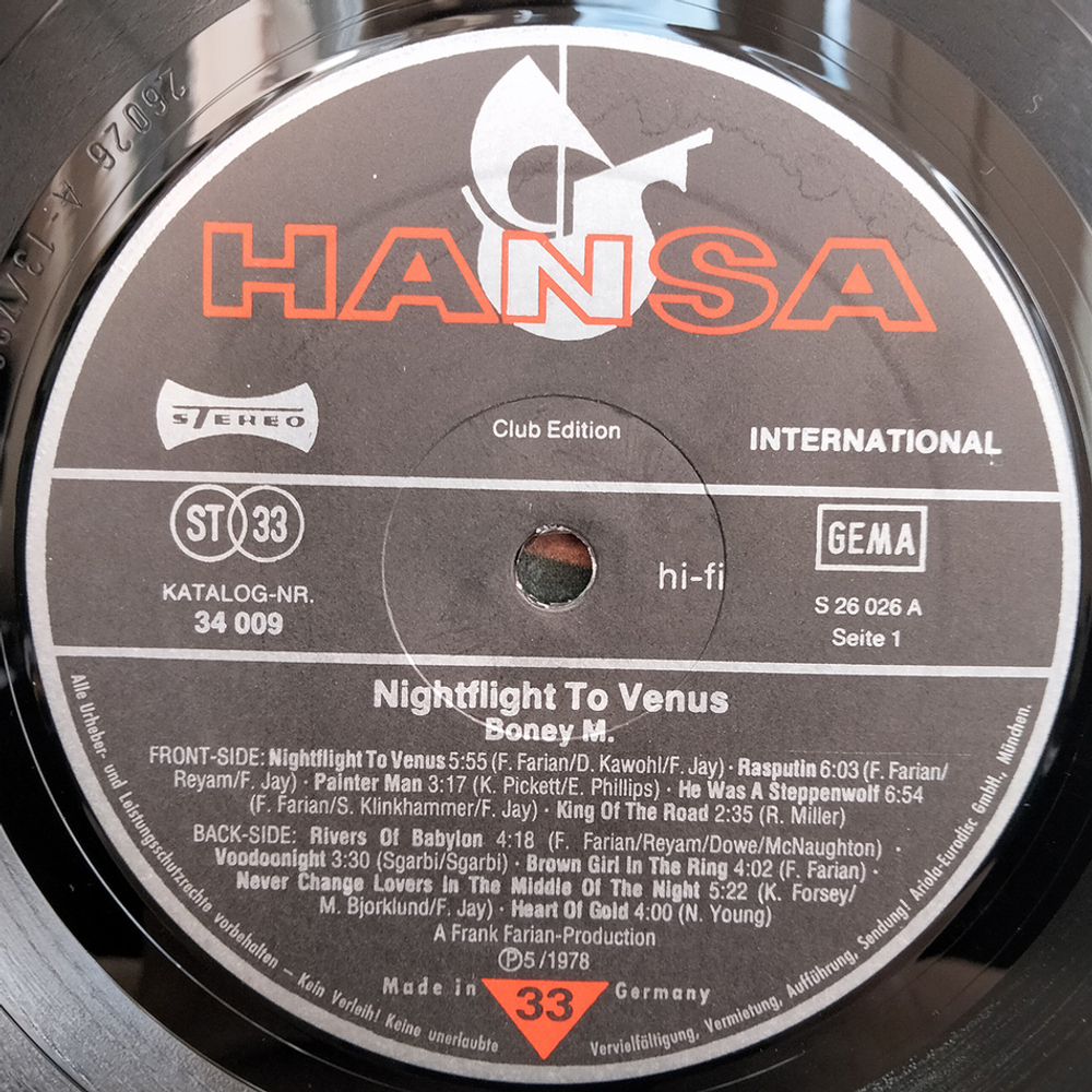 Boney M. / Nightflight To Venus (LP)