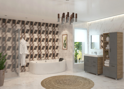 Ванна ГМ 1600*1000*570 с насосом OLB-842R с переливом