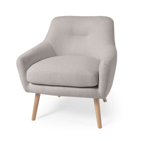 Candela Кресло из серой ткани букле