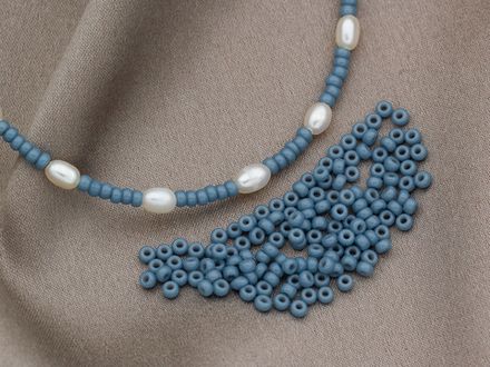 Бисер Round 15/0, Miyuki, джинс (5г)