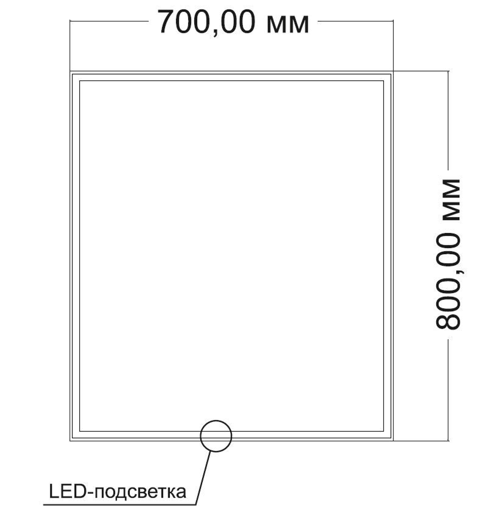 Зеркало Vincea LED VLM-3VN700 700х800 c сенсорным выключателем и диммером