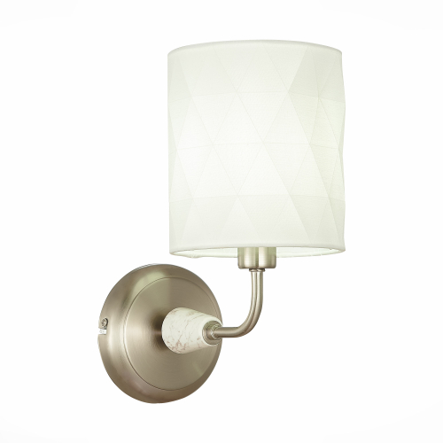 Светильник с лампой накаливания, никель, белый, MILI, E14, 40