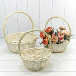 Корзина 34х13/38 (±5%) см Набор 3шт с ручкой (Бежевый)