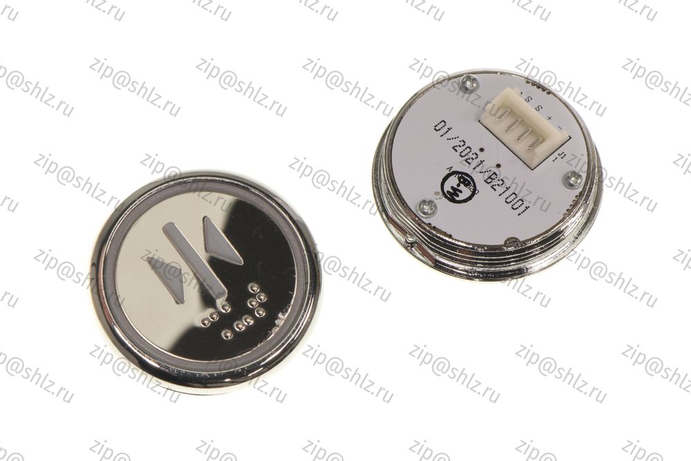 Кнопка (кнопочный модуль) BBP-R550-MRWM-S-W-CLS-C &quot;Закрытие дверей&quot;, круглая, статическая белая подсветка, с кодом Брайля.