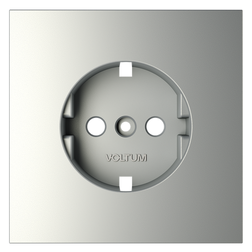Накладка для розетки с заземлением, (сталь) Voltum S70 VLS000605