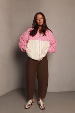 Кардиган на молнии с косами