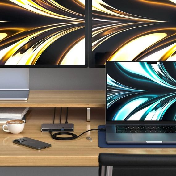 Хаб Satechi Thunderbolt 4 Slim Hub (ST-T4SHM-EU) серый космос