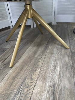 Стул ПОНТУС (PONTUS) 360 град, цвет КРЕМОВЫЙ (RIELY-111/PRESENT-120)/ ШАМПАНЬ каркас, ®DISAUR