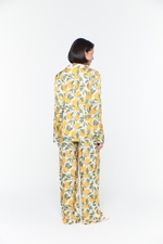 Брюки из натурального шелка с лимонами